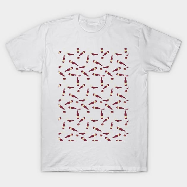 Red wine in white background T-Shirt by Nosa rez